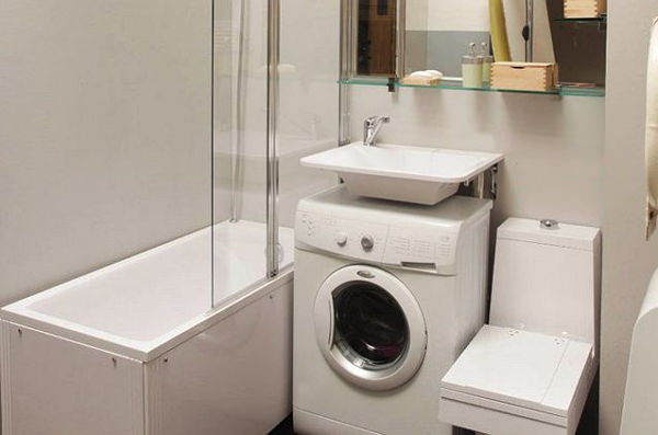 Стиральная машина под раковину в ванной комнате: как все сделать красиво